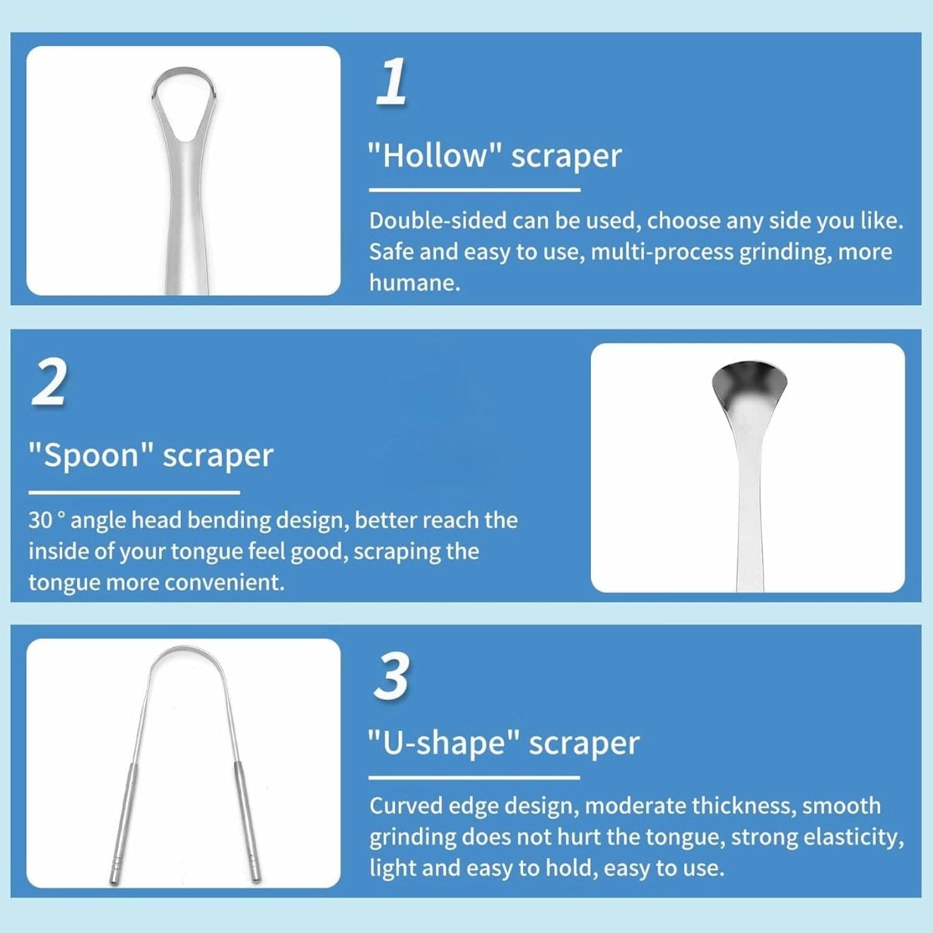 Tongue Scraper Premium Quality #TF059