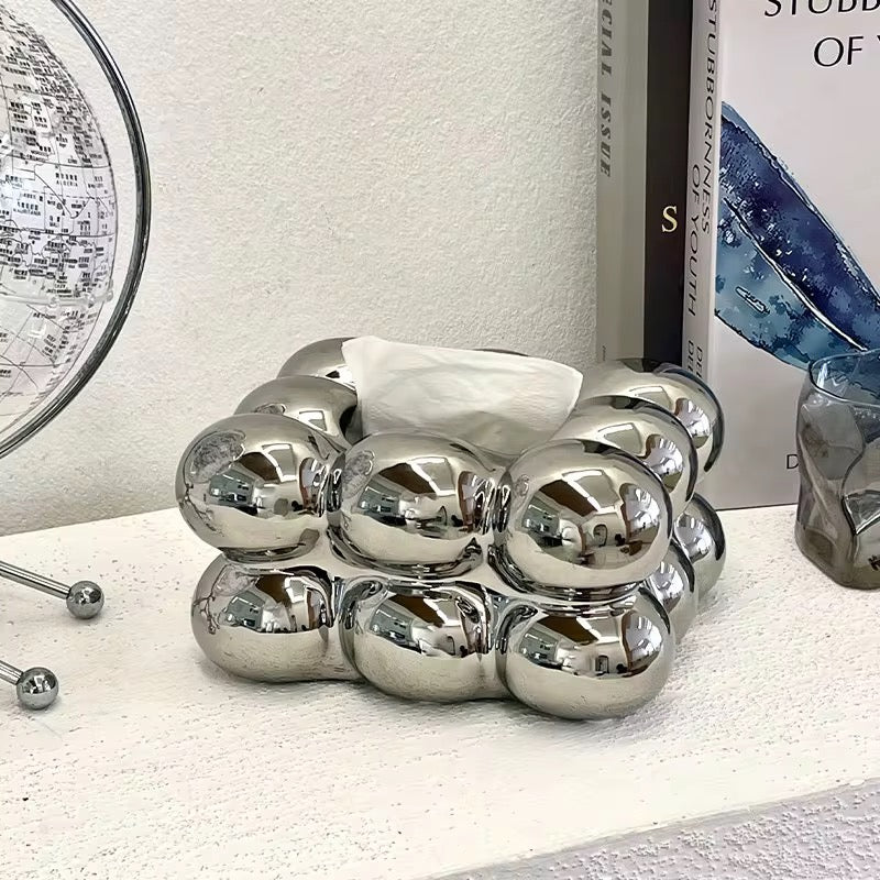 Ceramic Bubble Tissue Box Holder #CV3985