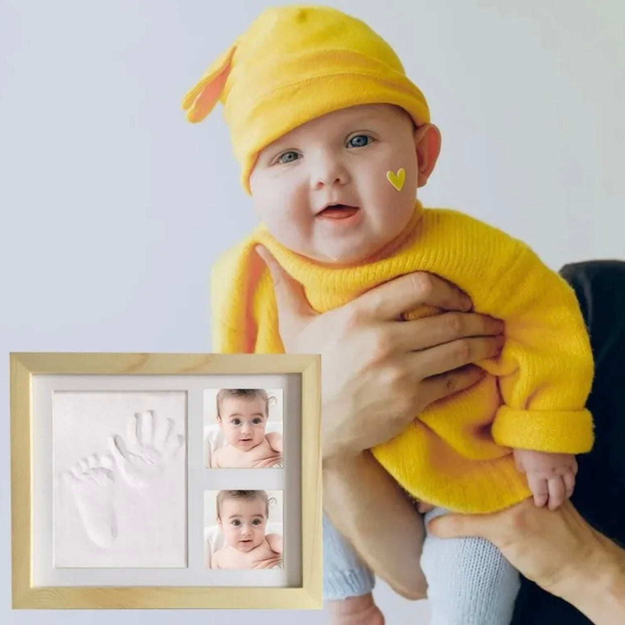 For Baby Simple Photo Frame With Mud Hand Footprint Nursery Decor #BF2718