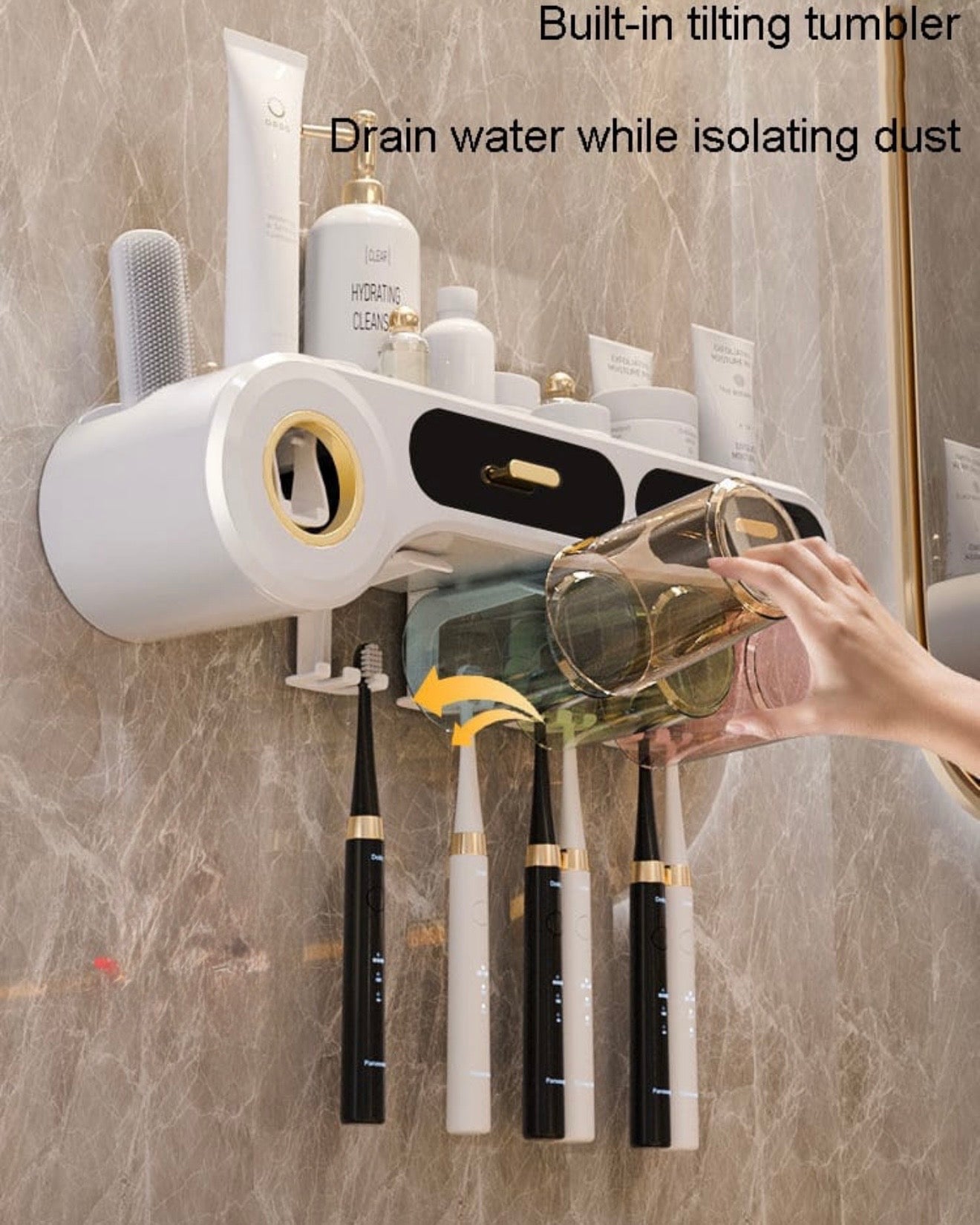 Slim Toothbrush/Toothpaste Holder #TF025