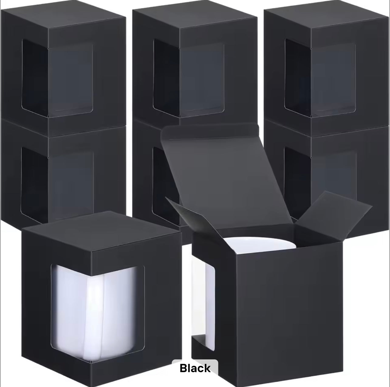 X12pcs - Mug Box With PVC window #CB2848
