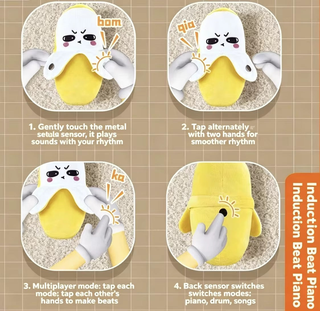 Interactive Banana Plush Toy – Singing & Magnetic Hand-Holding Plush #CP4008