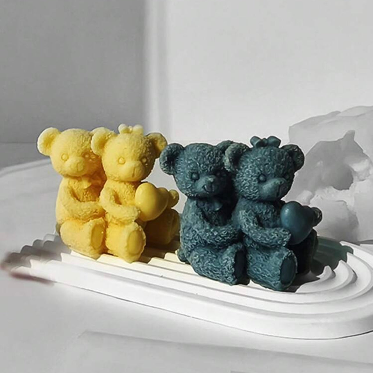 Two Teddy Bear Modeling Mold Held On The Back Silicone Molds #SM1656