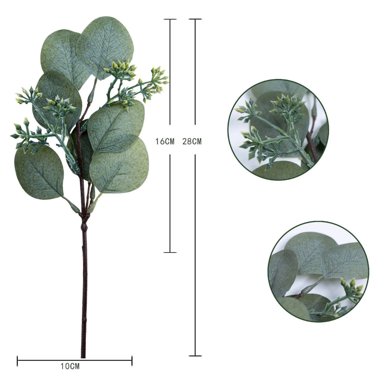 Green Plant Decoration 8-Fork Eucalyptus Simulation Artificial Eucalyptus Leaves #AF1548