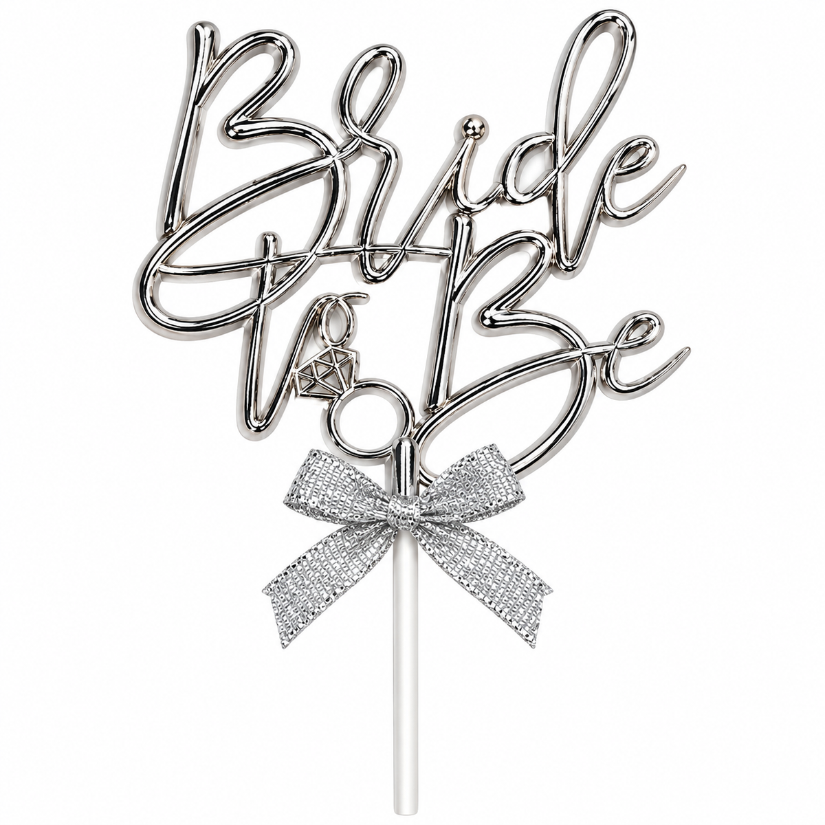 Silver Bride To Be Cake Topper #CT4261