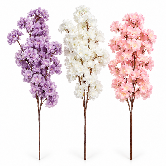 Artificial Hydrangea Flower Branch – Assorted Blue Shades #AF4403