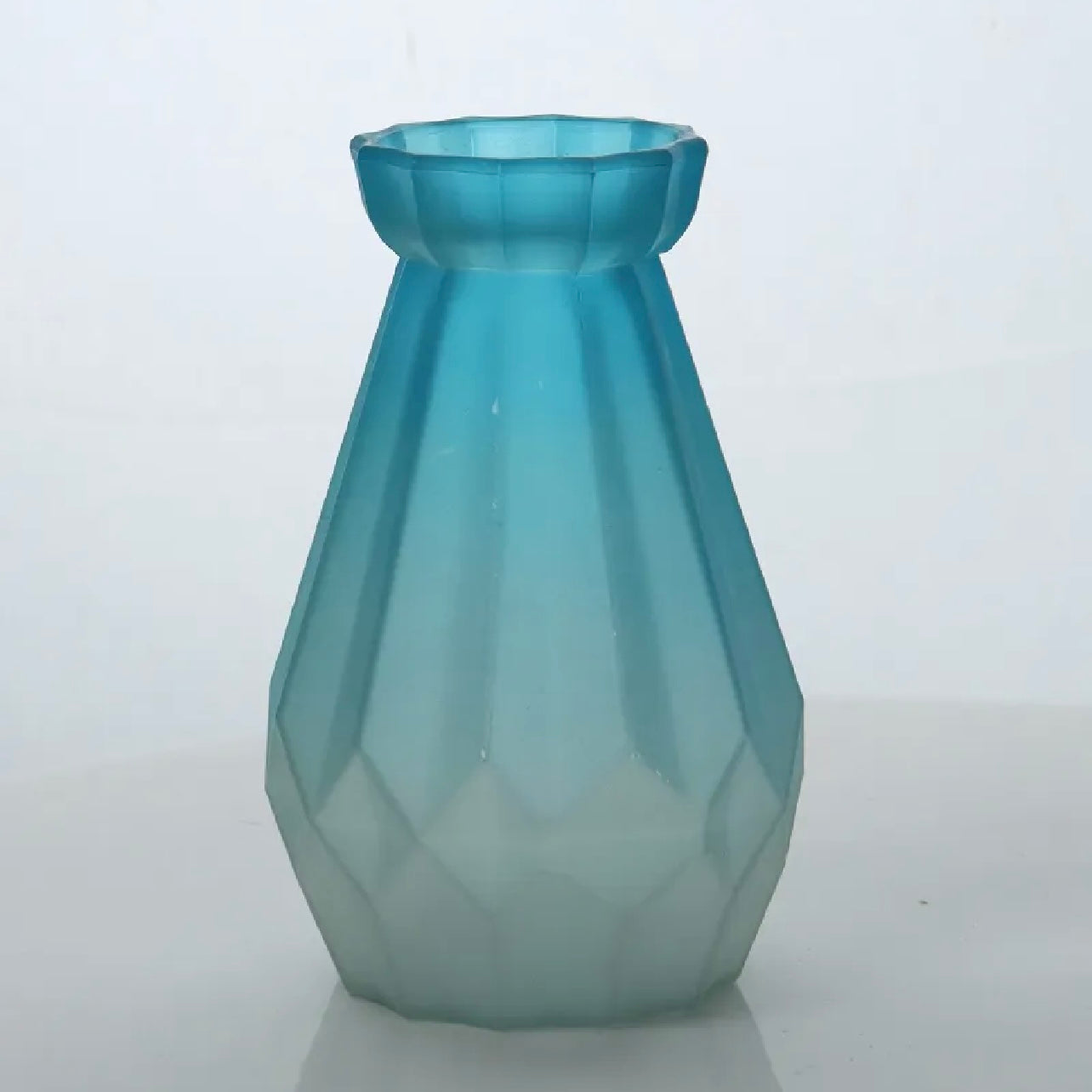 Diamond Design Multi-Color Matte Elegant Flower Desk Decorative Glass Vase 15x8cm #GV2818