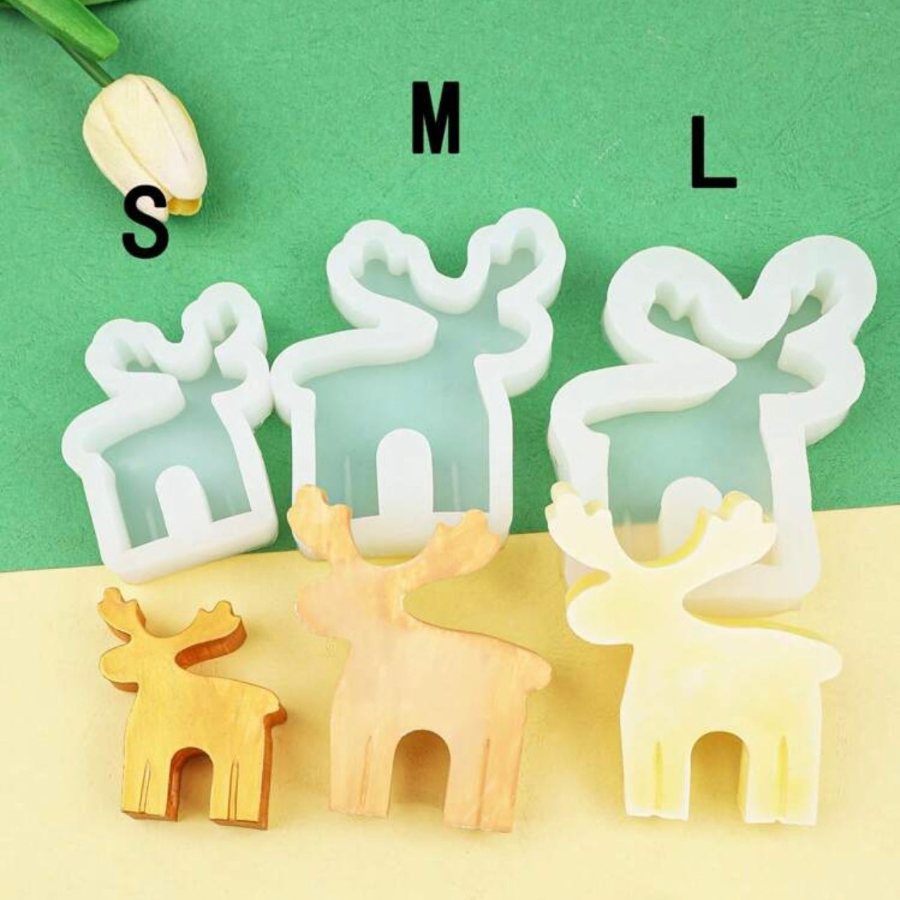 1pc Elk Ornament Silicone Mold #SM1493