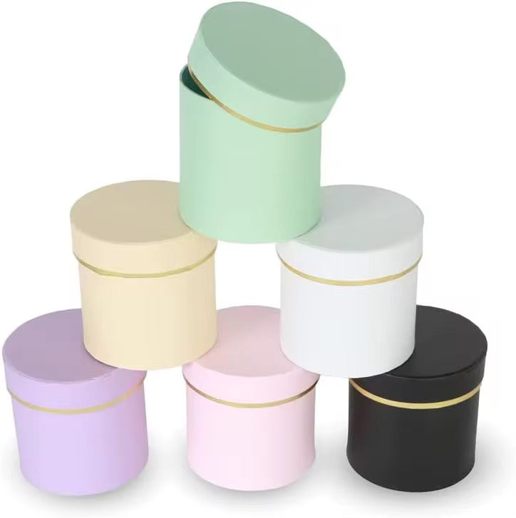 Luxury Round Gift Box with Gold Rim #GB2648