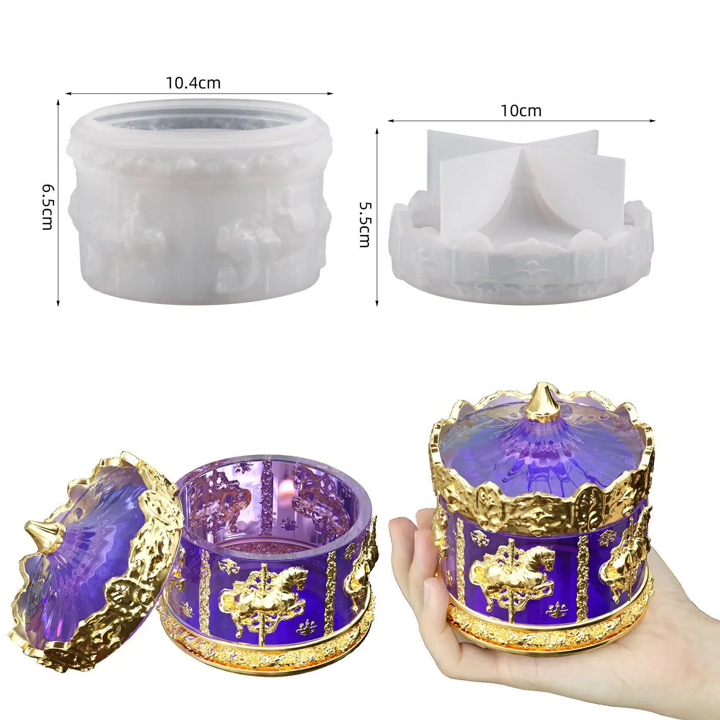 Carousel Jar Silicone Mold #SM1538