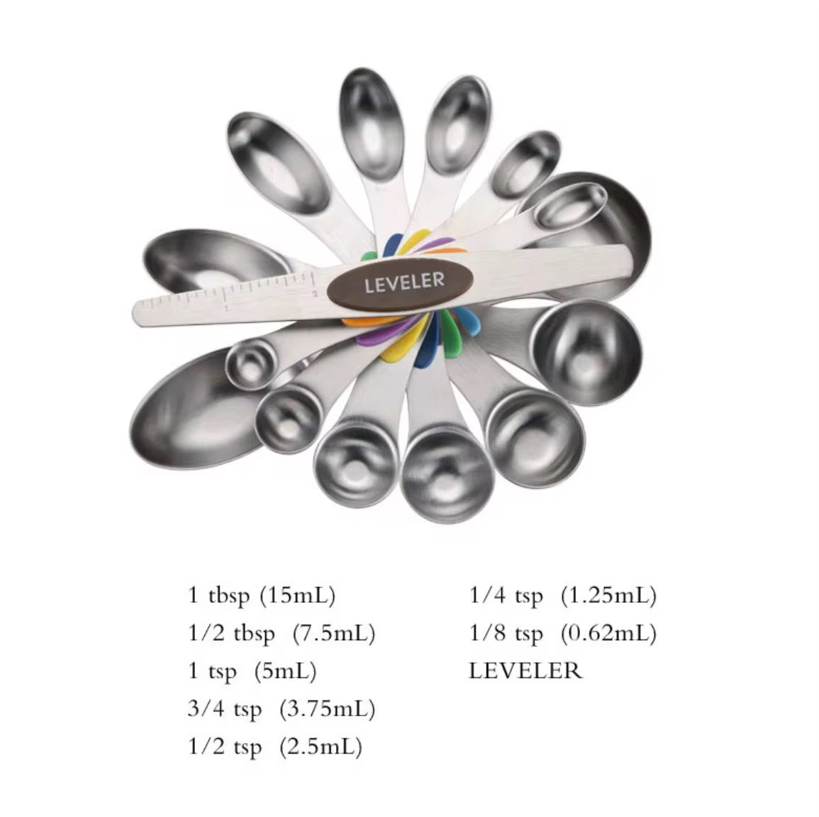 Stainless Steel Measuring Spoon Set – 7 Pieces #GS3943