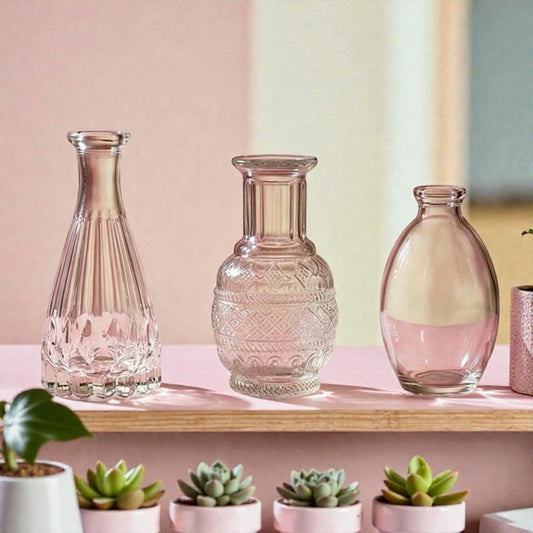 Decorative Clear Glass Flower Vases 
#GV2615