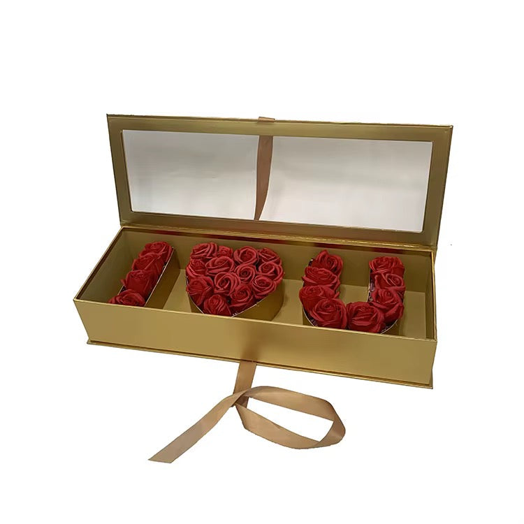 Luxury I LOVE YOU Rose Gift Box with Ribbon #LB4322