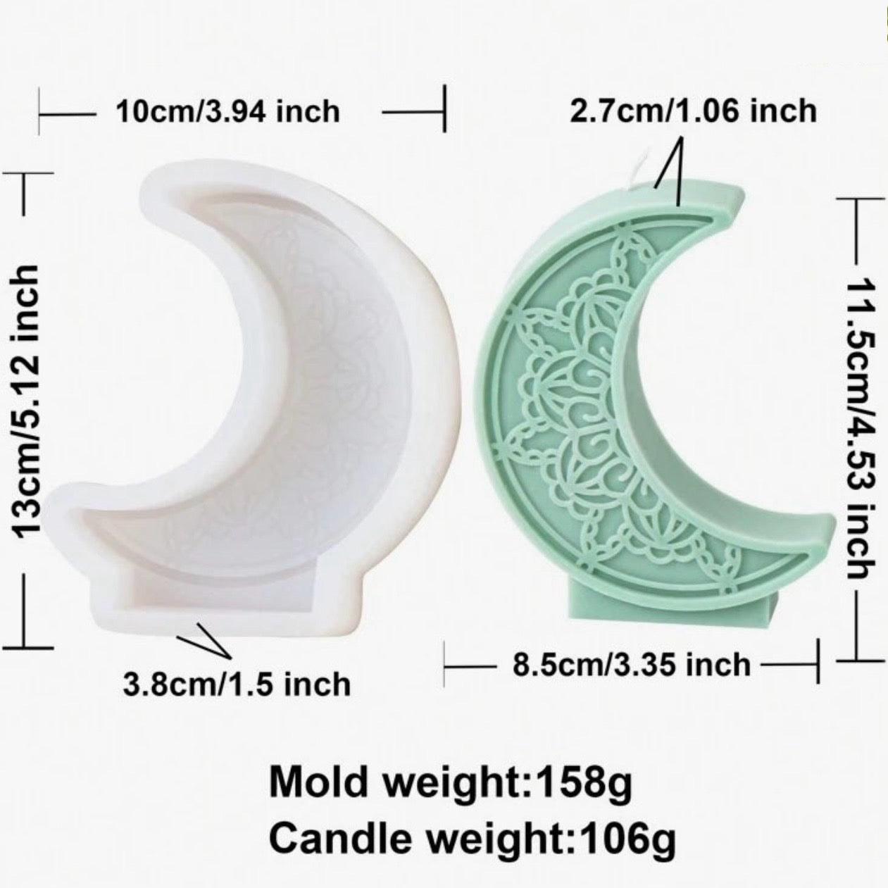 Moon Candle Silicone Mold #SM1667