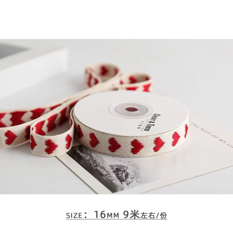 Cotton Heart Ribbon #CR1711