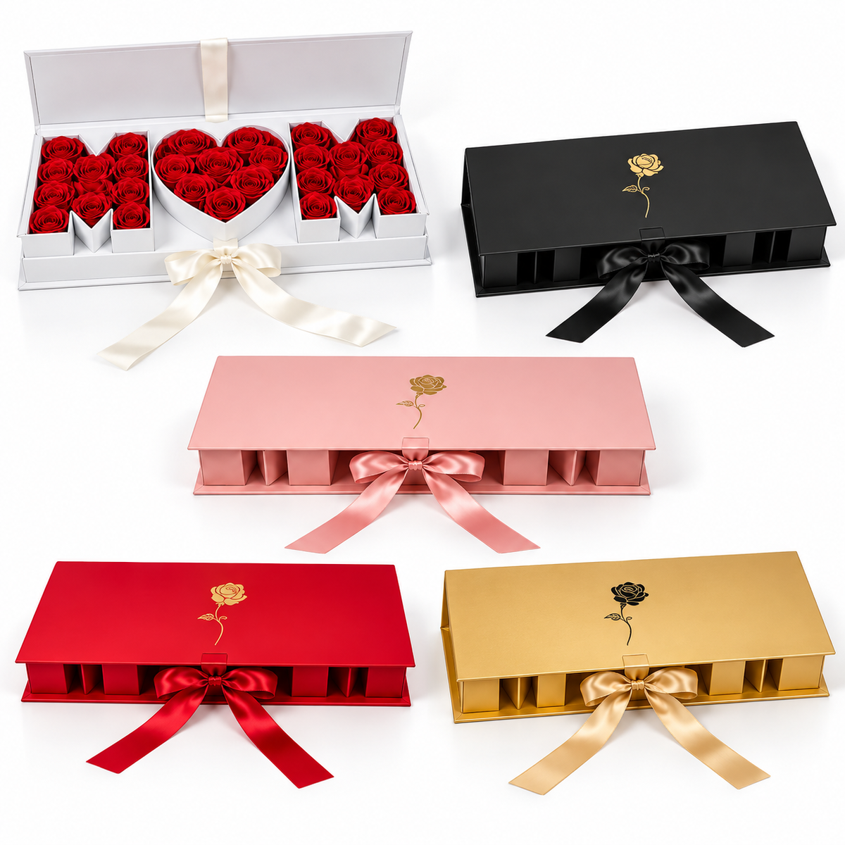 Luxury MOM Rose Gift Box with Satin Ribbon #MB4326