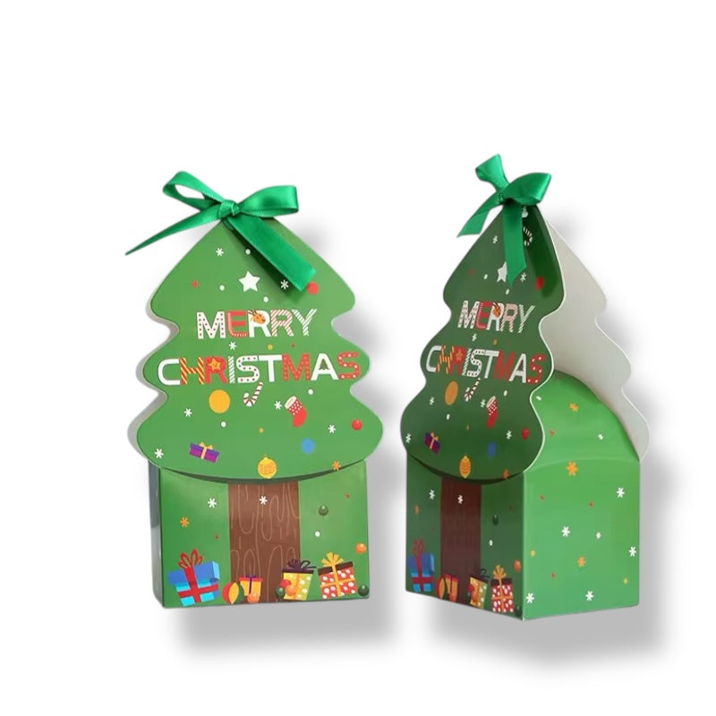 X12pcs Christmas Box With Ribbon #CB2302