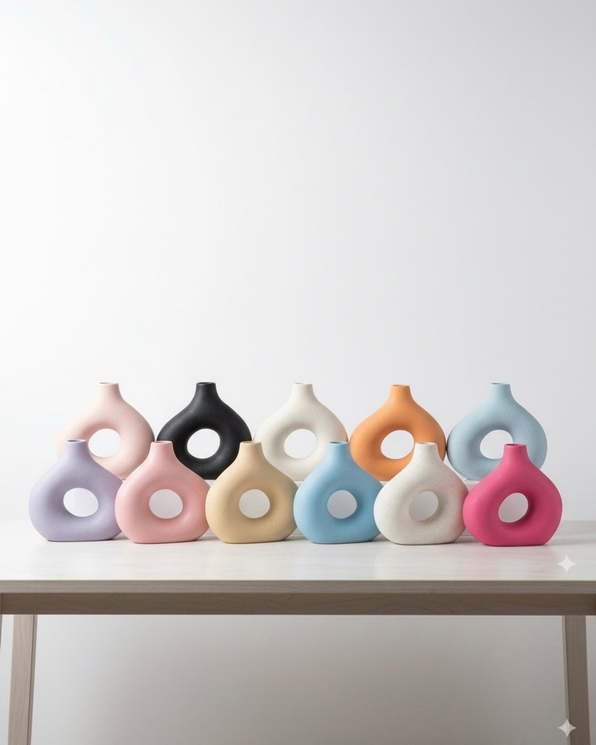 Modern Hollow Ceramic Vase #CV3236