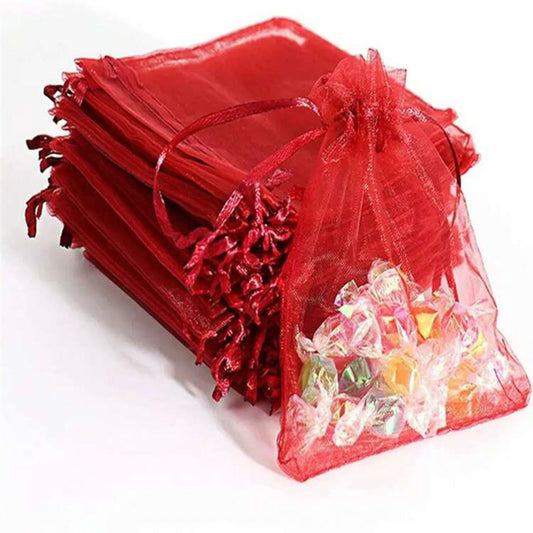 Red Organza Bag  x12pcs