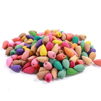 Backflow Incense Cones – 100pcs Pack | Colorful Aromatic Smoke Cones #IF1997