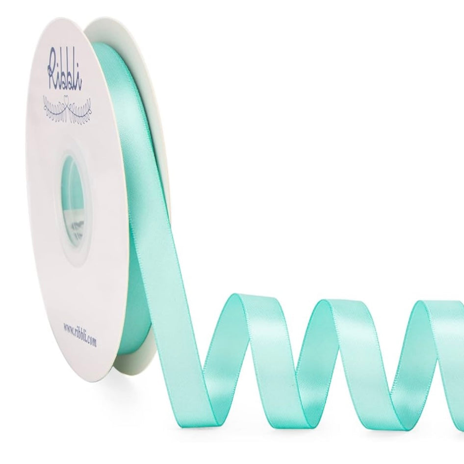2cm*91m Aqua Satin Ribbon #RB1531