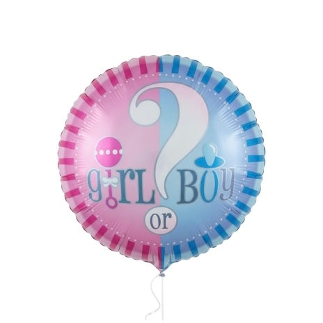 Gender Reveal Foil Balloon – Girl or Boy Design #FB2952