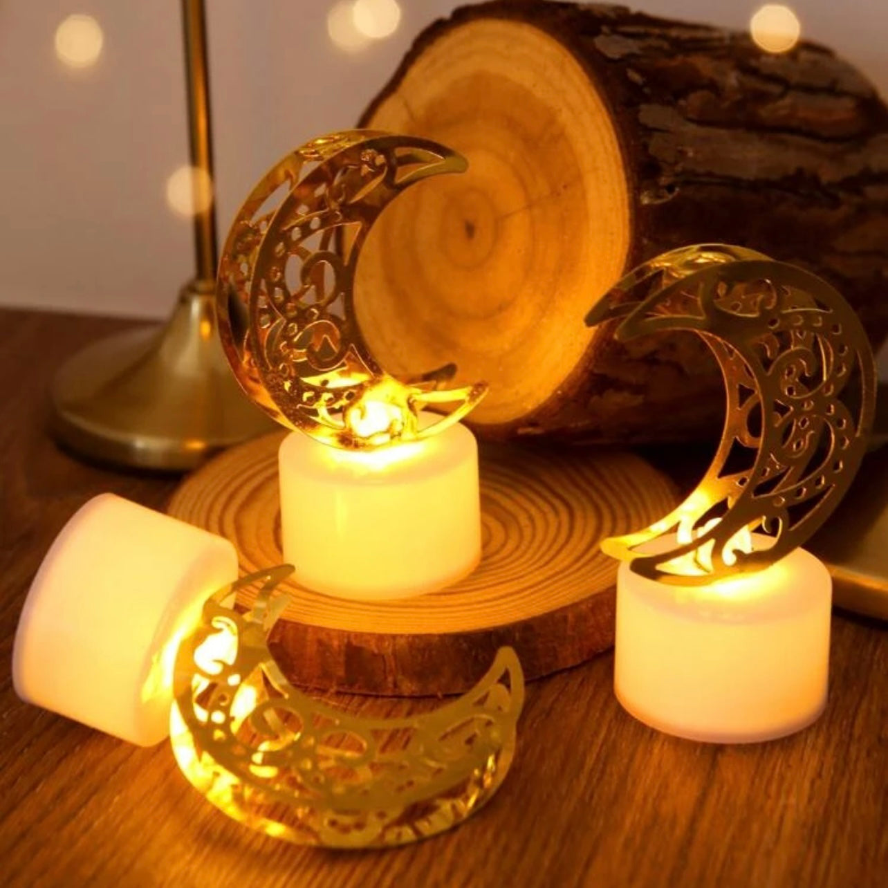 1pc Mini Moon Shaped Electronic Candle Light #RT1564