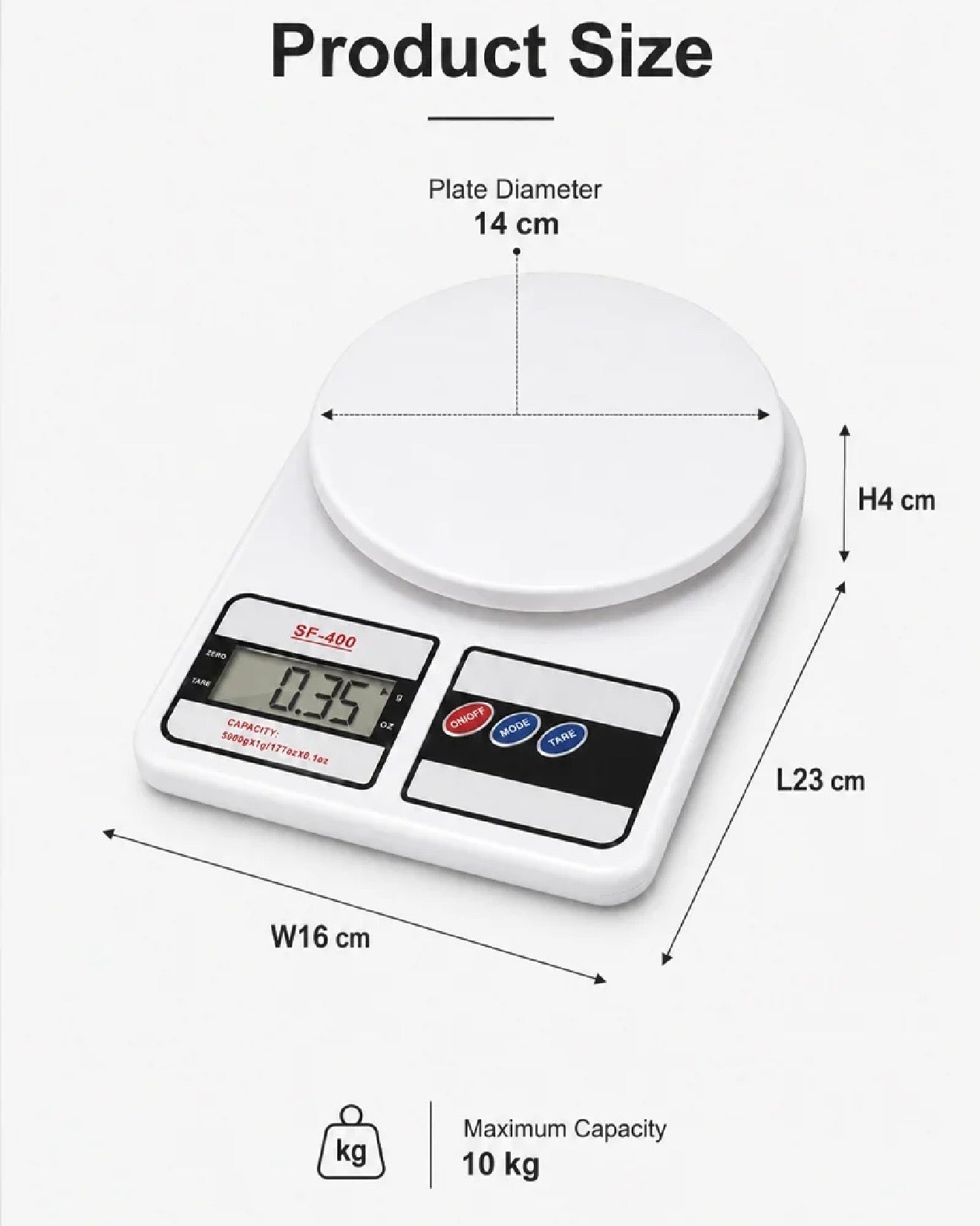 Digital Kitchen Scale – 10kg #ES4049
