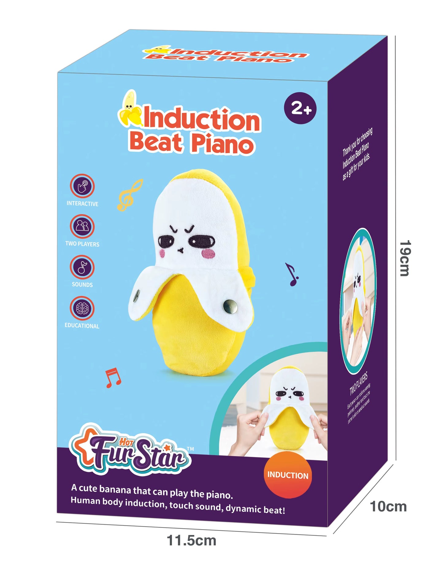 Interactive Banana Plush Toy – Singing & Magnetic Hand-Holding Plush #CP4008