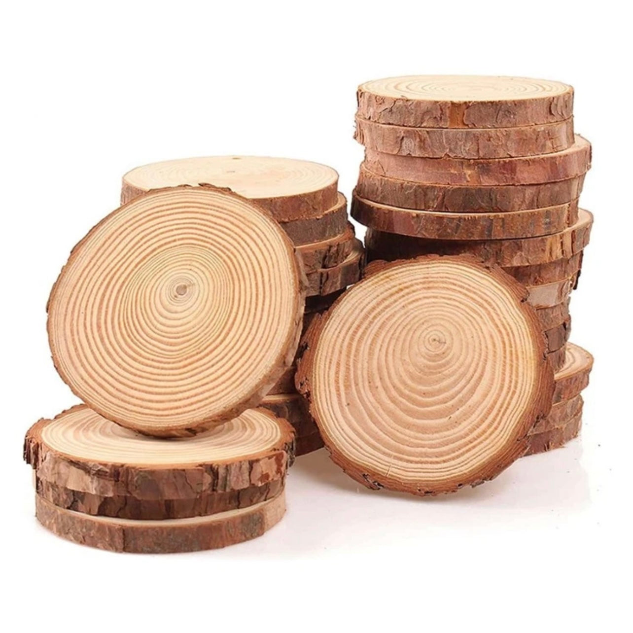 X12pcs Natural Wood Slice Coasters