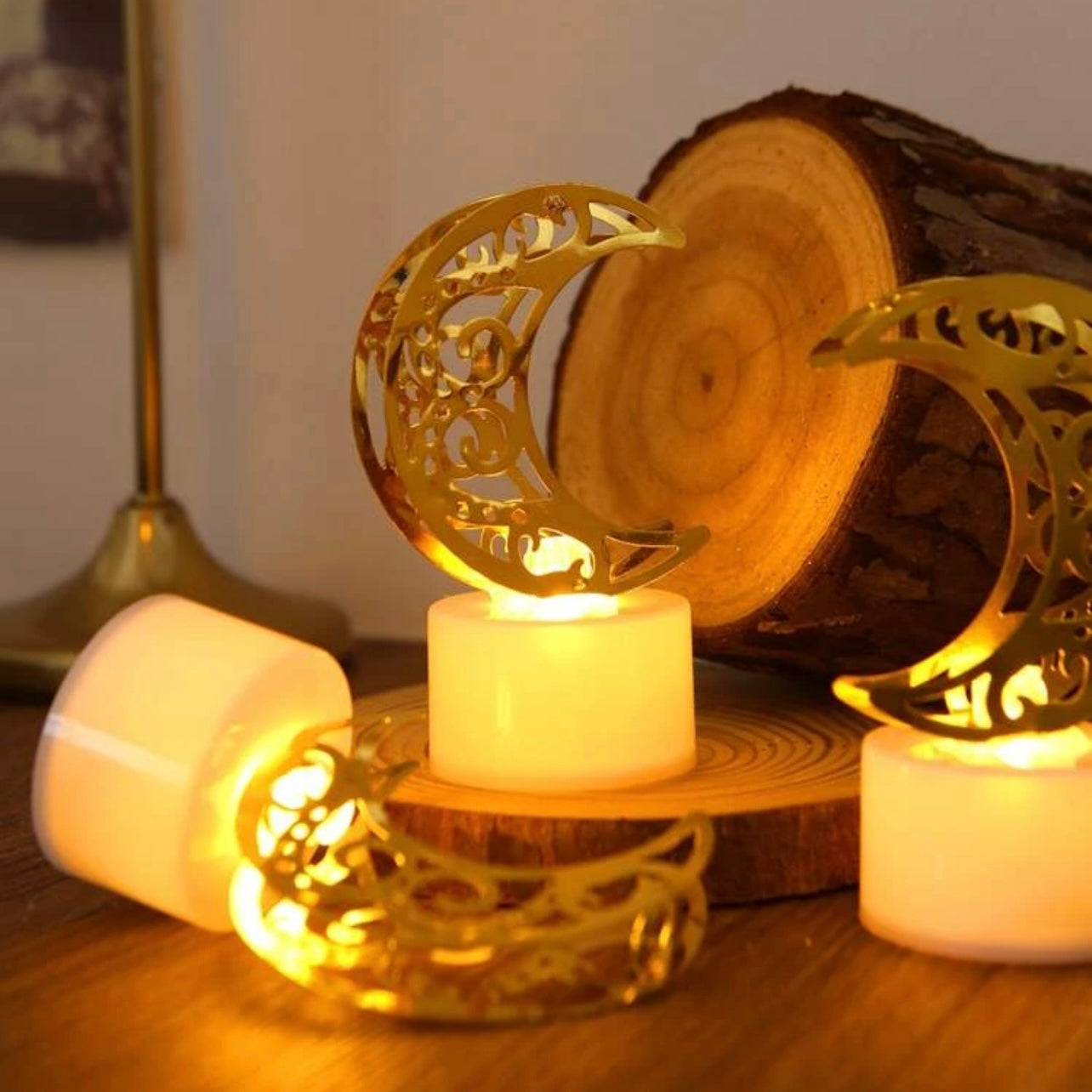 1pc Mini Moon Shaped Electronic Candle Light #RT1564