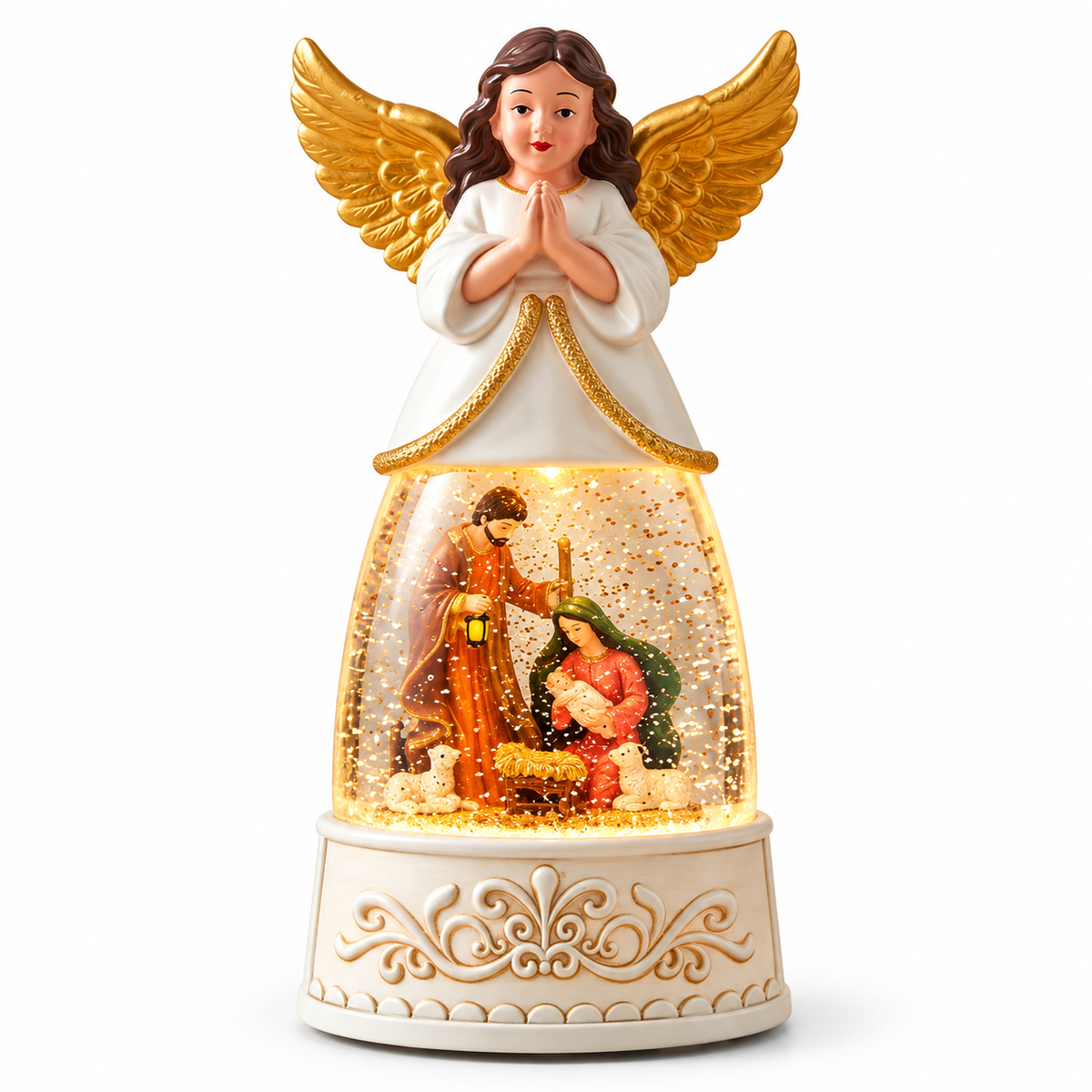 Illuminated Christmas Angel Snow Globe #CD4398