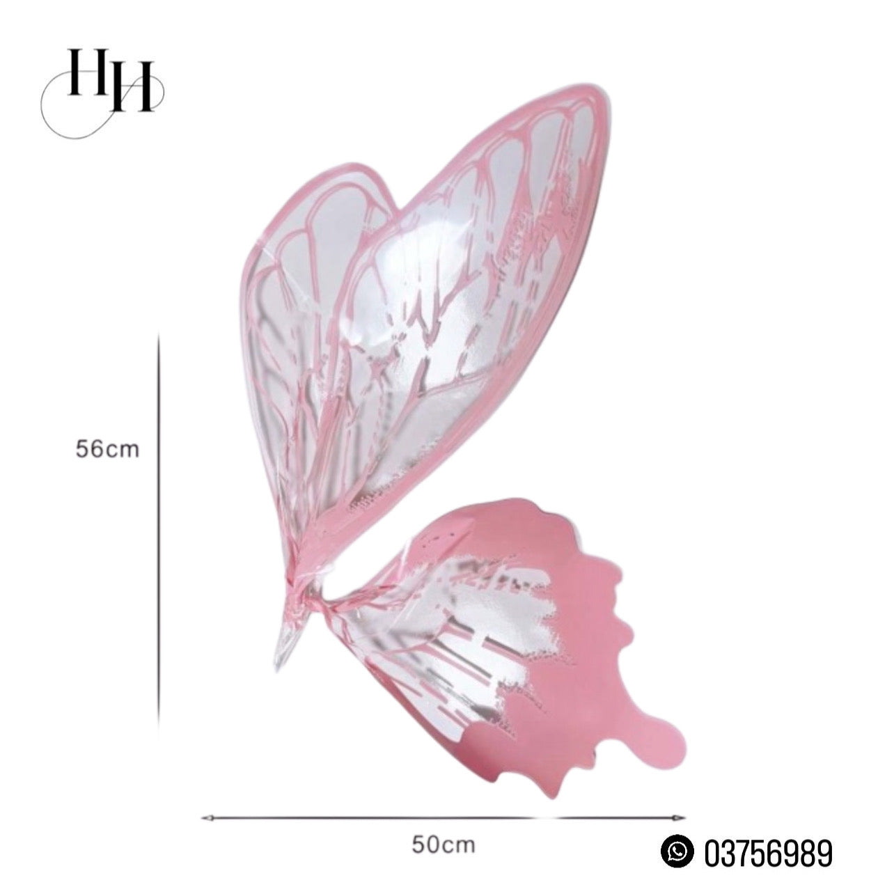 5 Sets-Pack/Pink Butterfly 50*56cm #WP1366