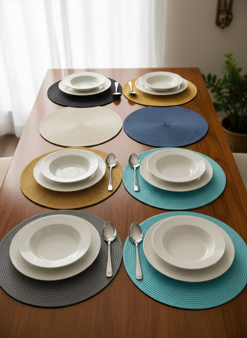 Round Braided Table Placemat – 40 cm #JP3968