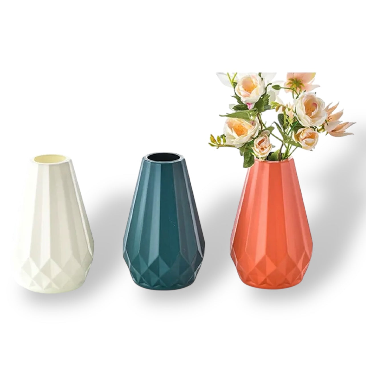 Plastic Flower Vase, Artificial Flowers Decorative Container #GV2815