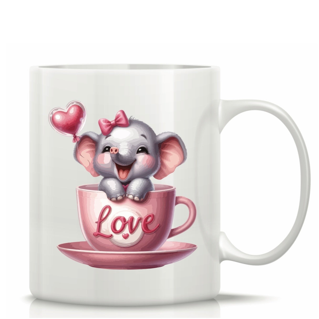 Printed Glass Mug with Cute Illustrations #GM3053