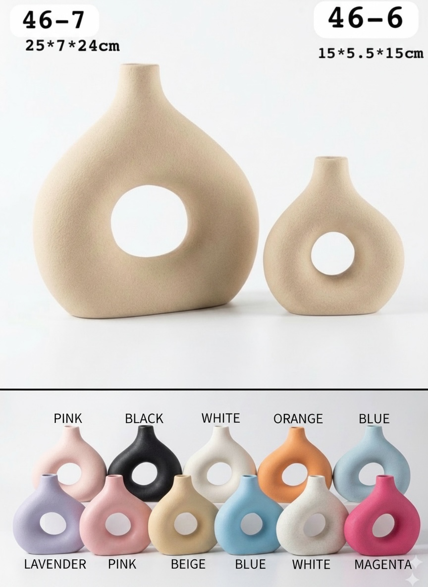 Modern Hollow Ceramic Vase #CV3236