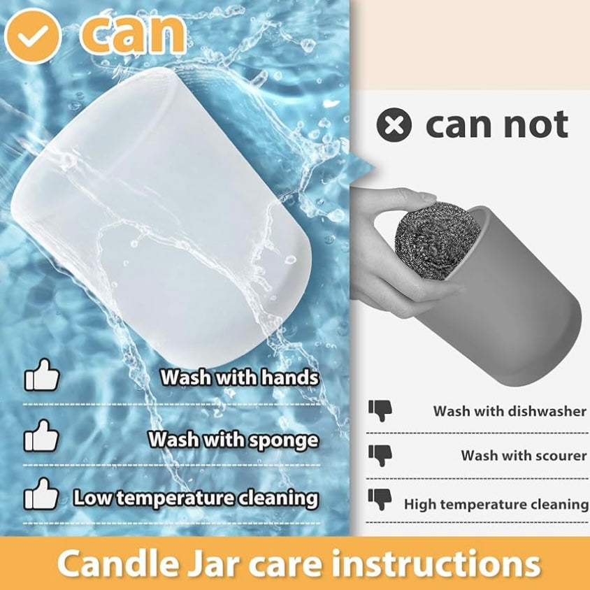 8oz Frosted White Glass Jar With Lid #GJ1755