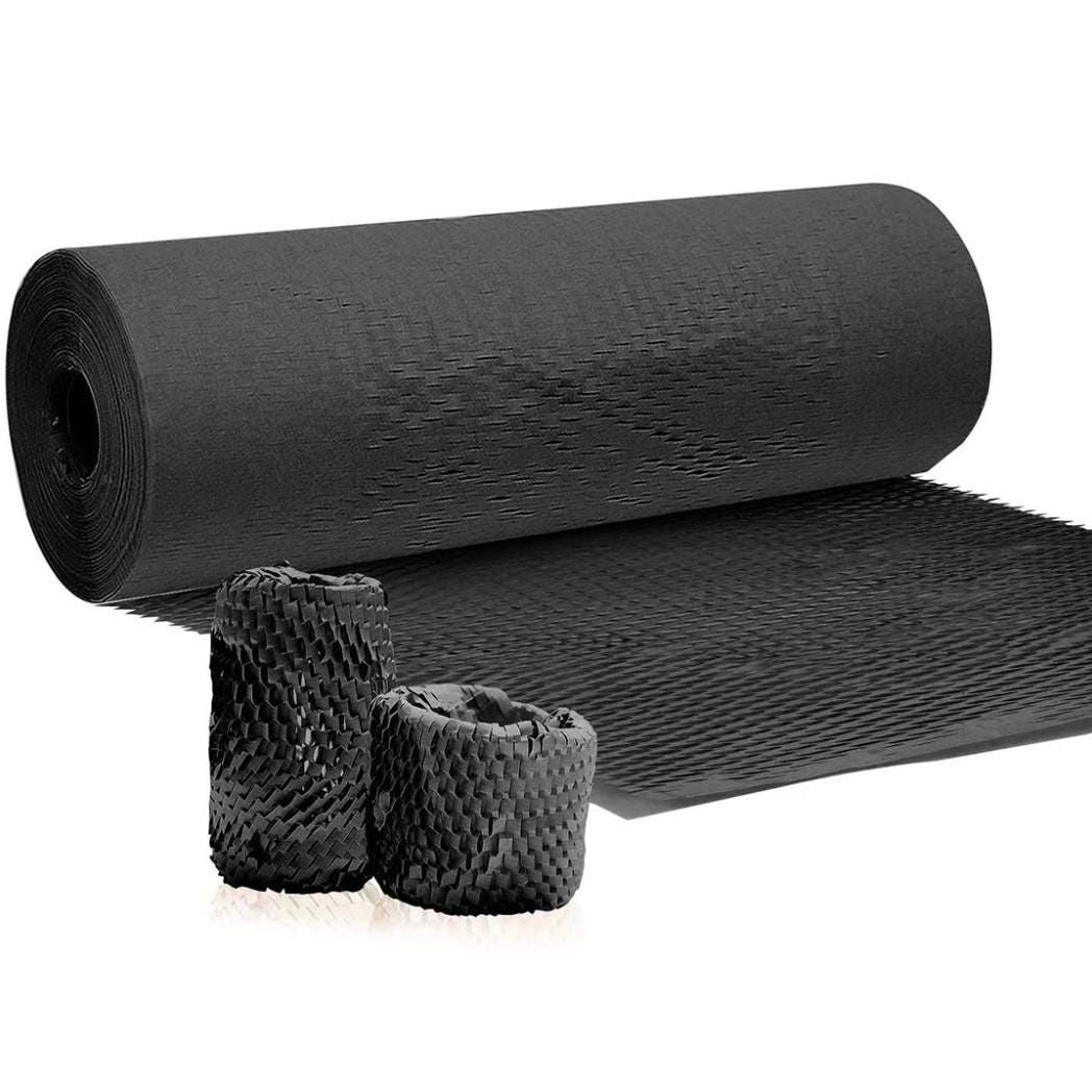 10m x 50cm Black Honeycomb Kraft Paper #WP1342