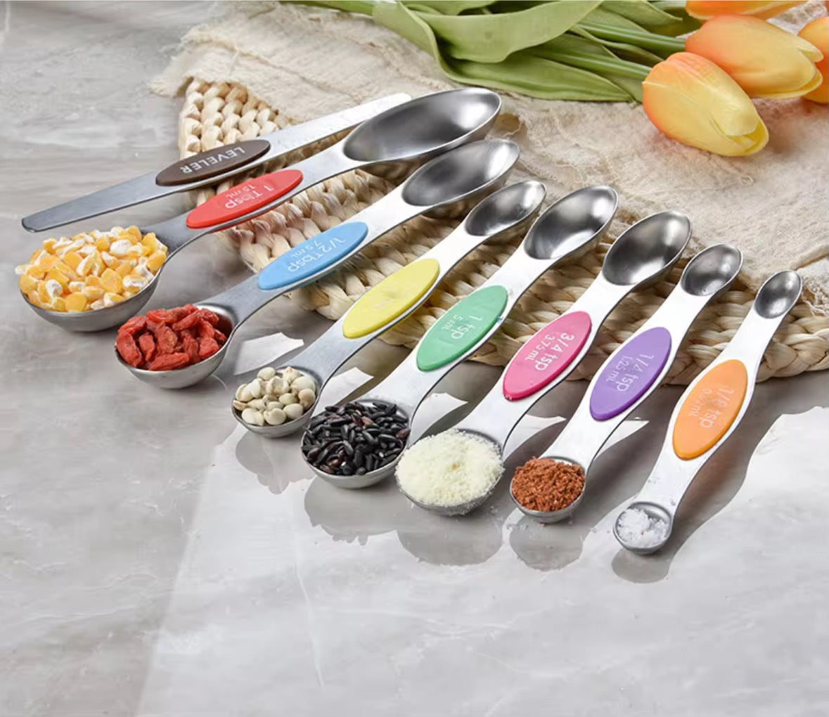 Stainless Steel Measuring Spoon Set – 7 Pieces #GS3943