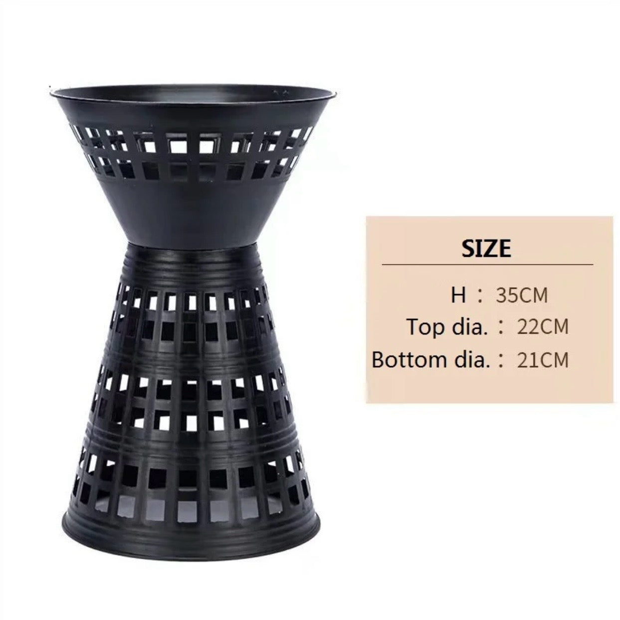 Black Plastic Flower Arranging Container #FC1298