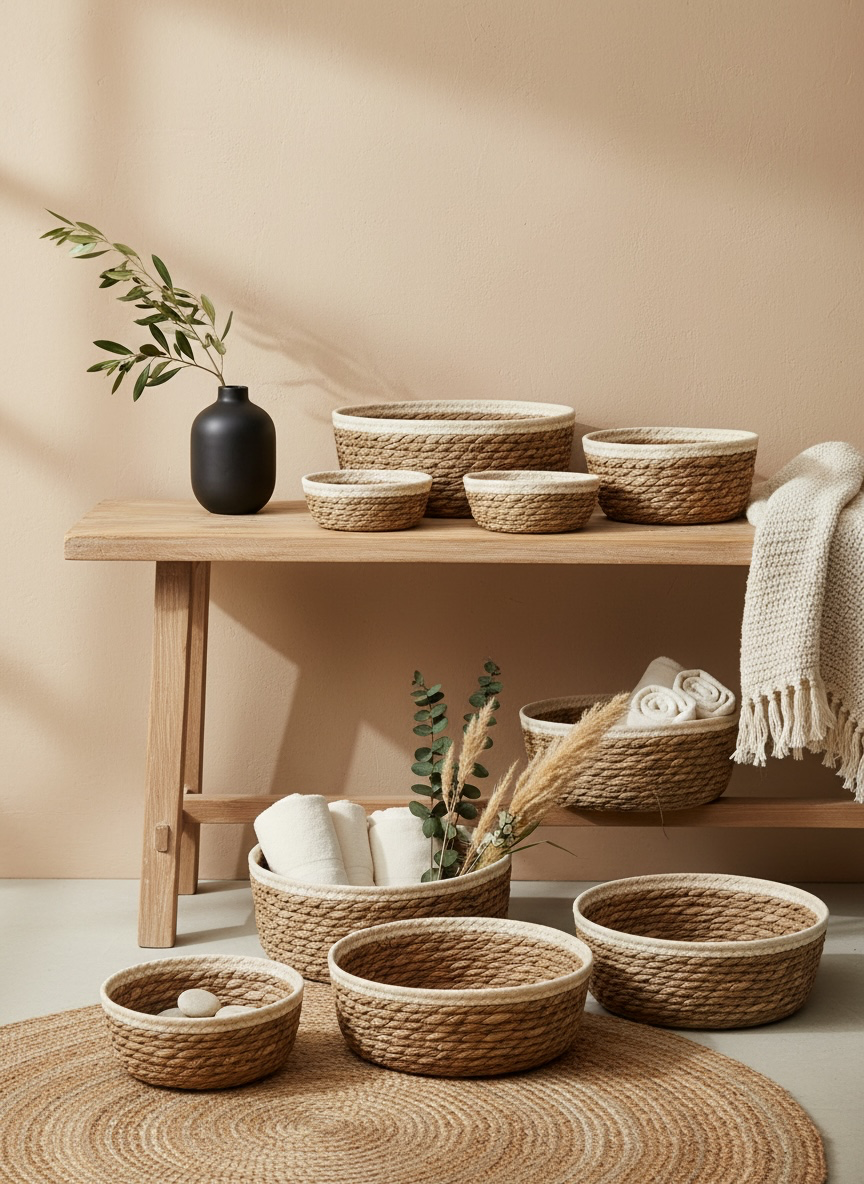 Handwoven Rope Basket Set (7 Sizes) #RB3981