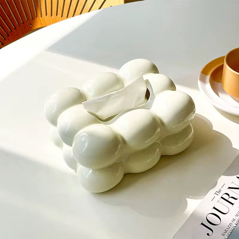 Ceramic Bubble Tissue Box Holder #CV3985