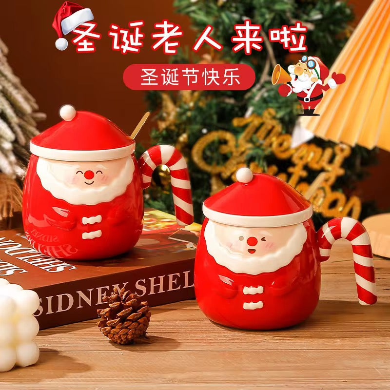 Christmas Mugs With Lid and Spoon #CM2071