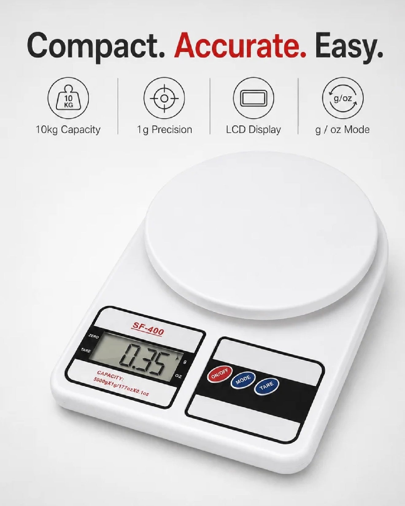 Digital Kitchen Scale – 10kg #ES4049