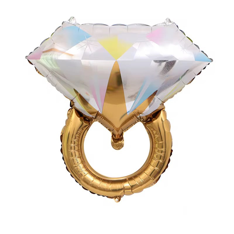 Royal Crown & Diamond Ring Foil Balloons #FB2908