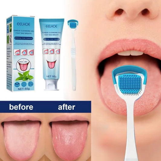 Set / Tongue Coating Gel with Tongue Brush #TF038