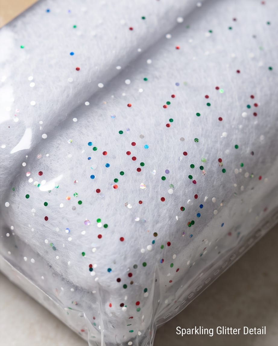 Glittered Christmas Snow Blanket #CD4502