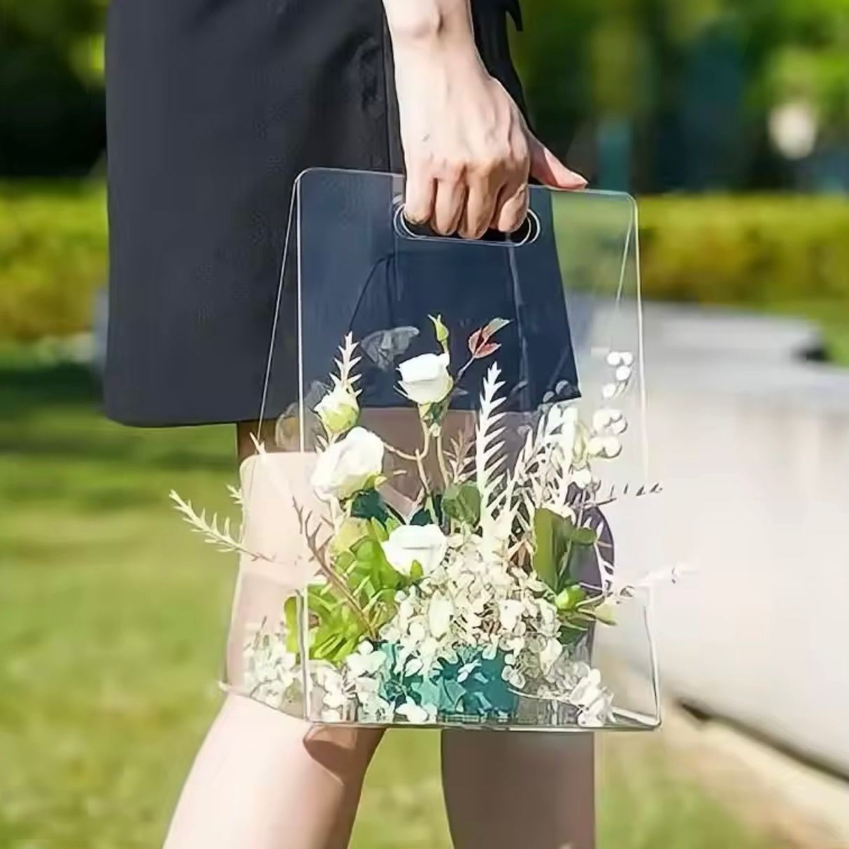 Acrylic Flower Basket #AB1849