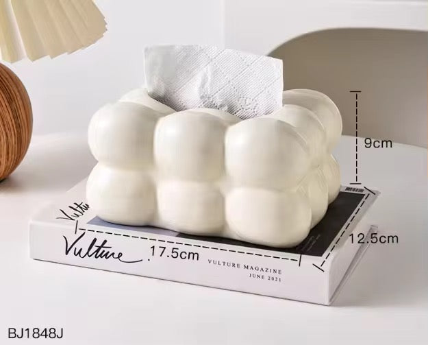 Ceramic Bubble Tissue Box Holder #CV3985